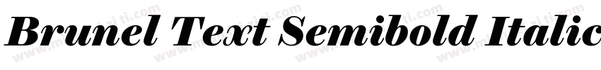 Brunel Text Semibold Italic字体转换